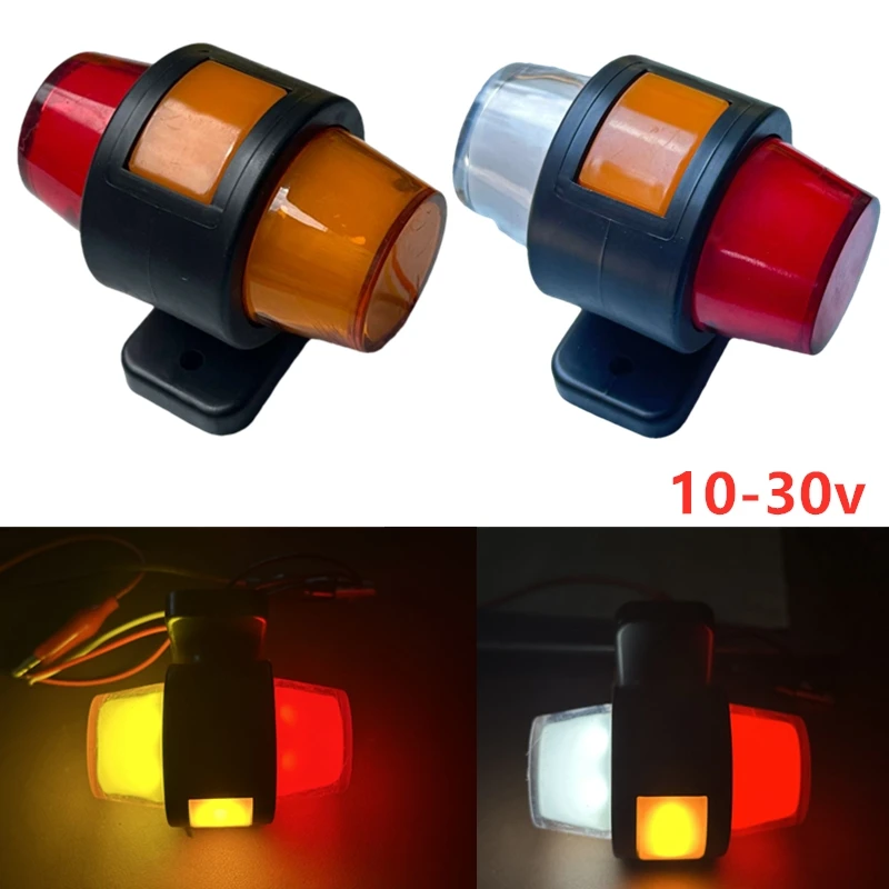 2 szt. 12v-24v 3 kolory światła do ciężarówek lampa do przyczepy światło tylne ciężarówka boczne kierunkowskazy przyczepa kempingowa tylne światło