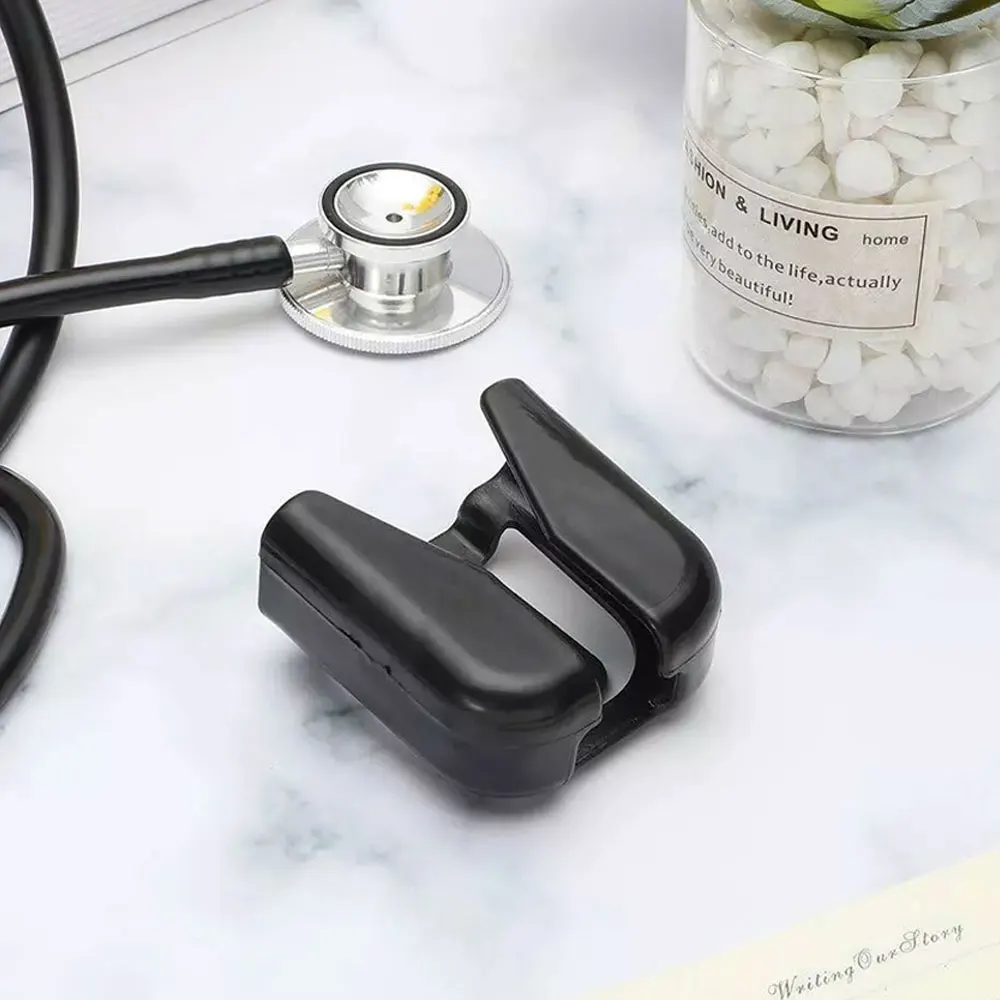 

1PC Black Universal Portable Stethoscopes Clip Hip Holder Durable Plastic Fastener Belt Clip Holder Medical Care Accessories