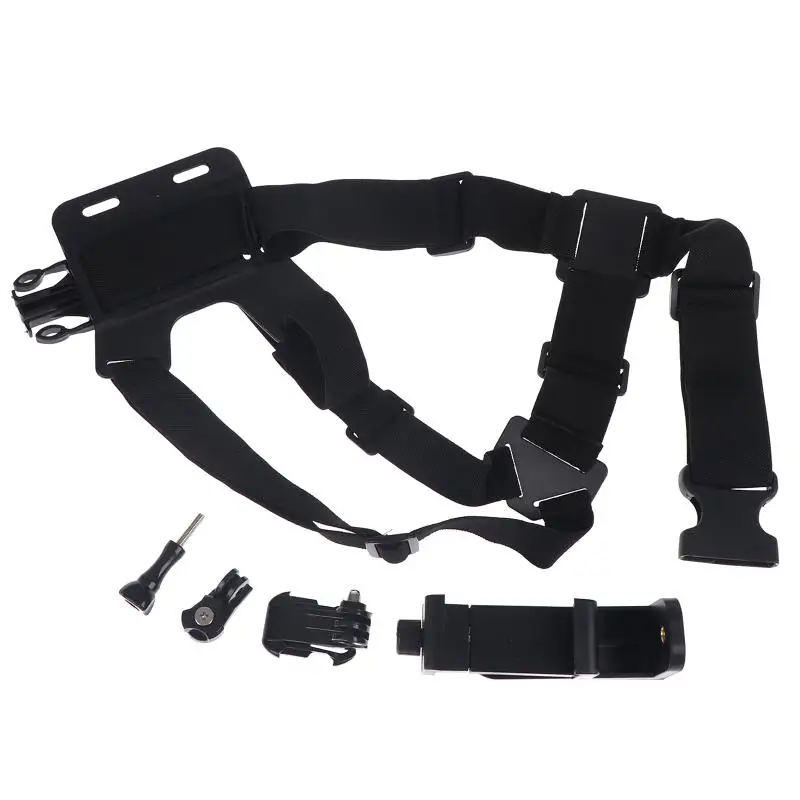 Adjustable Chest Strap For Phones To Record Videos Action Camera With Universal Clip For Vlogging Hiking Cycling Recording