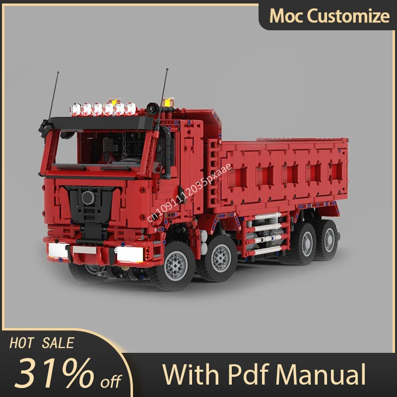 5059pcs Moc Technical RC Pneumatic Dump Truck Engineering Vehicles Building Blocks Creative Assembly Bricks Toys Kids DIY Gift