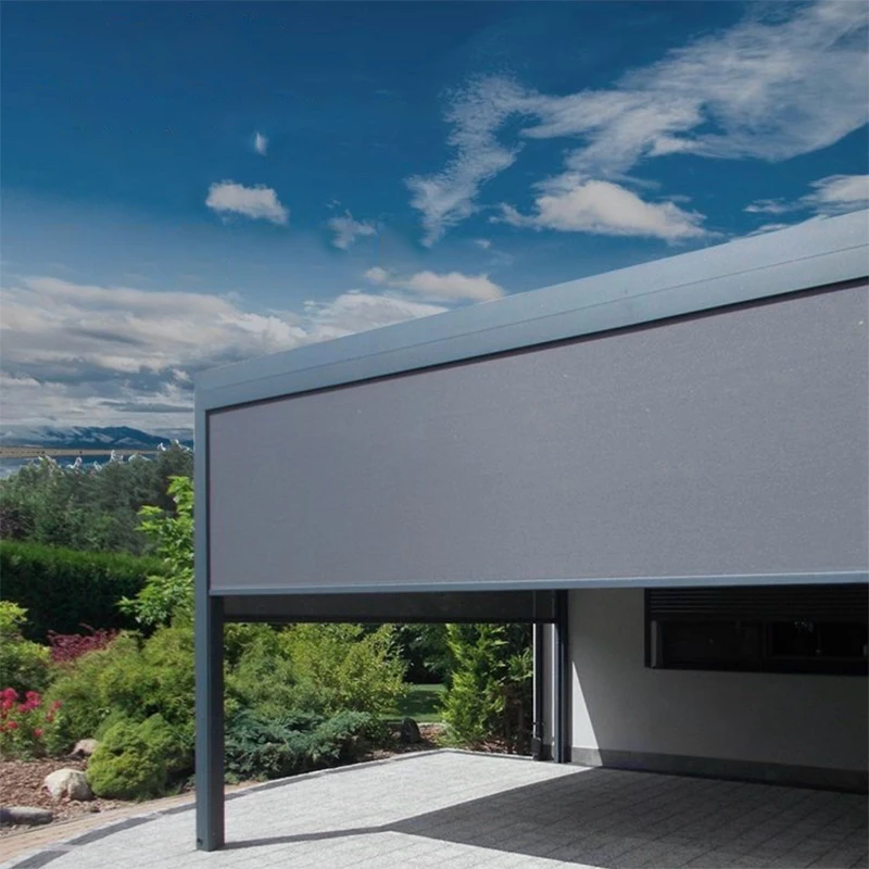 

New Style Hot Selling Outdoor Motorized Smart Windproof Waterproof Roller Blinds for Patio