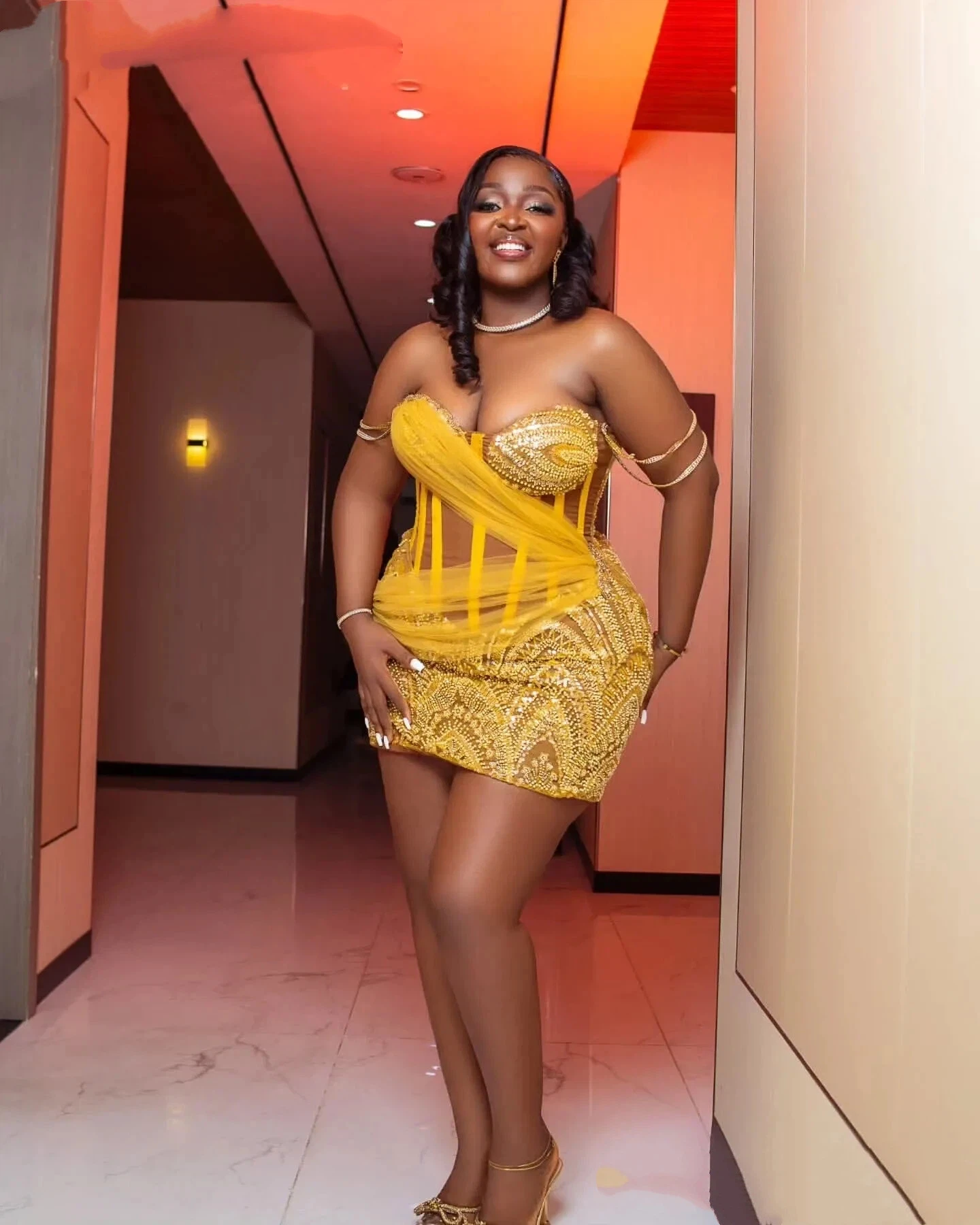 

Mini Sparkling Mermaid Lace Bead Cocktail Ball Dress Sexy Sweetheart African Women's Birthday Party Graduation Dress Customized