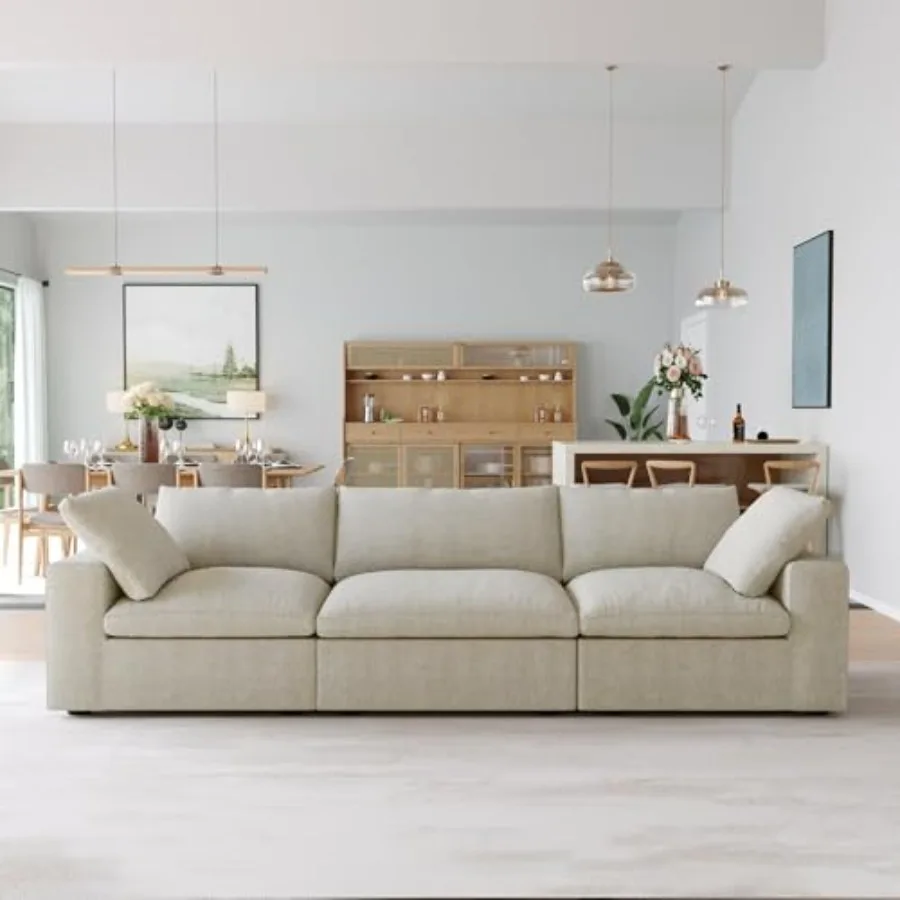 

3-Seater Cloud Modular Sectional Couches, Convertible Couch, Cushion Covers Removable, Cloud Sofa, Sectional Sofas for Living R