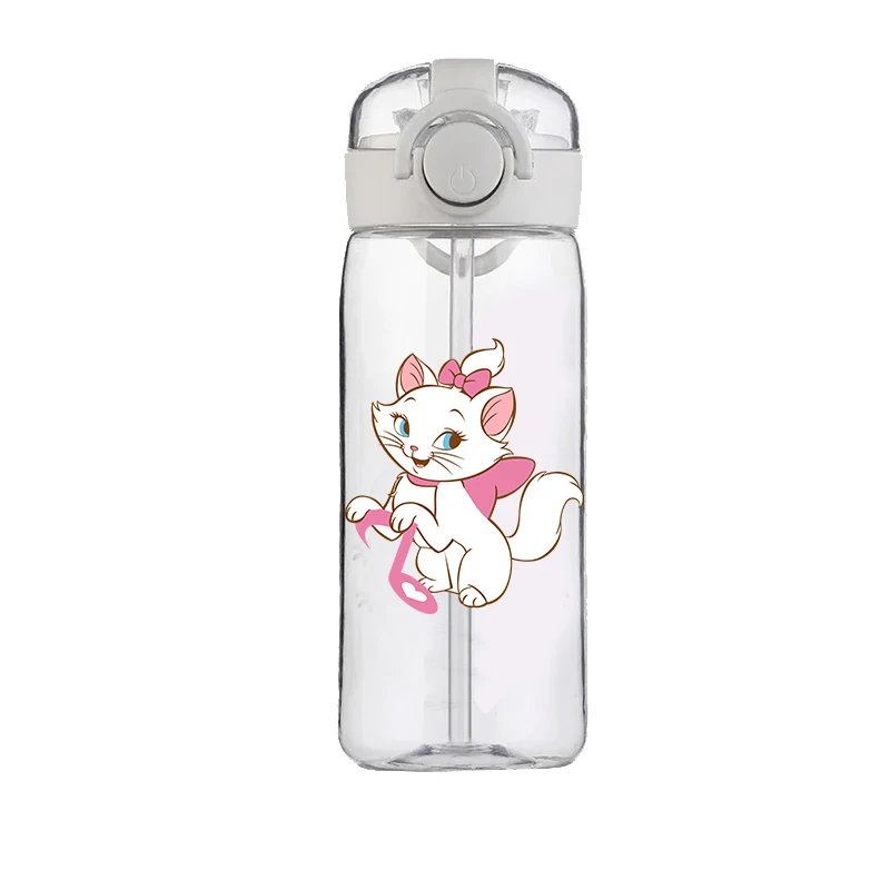 Disney Marie Cat Straw Cup for Boys Girls Children Anti-drop and High Temperature Resistant Large-capacity Convenient Water Cup