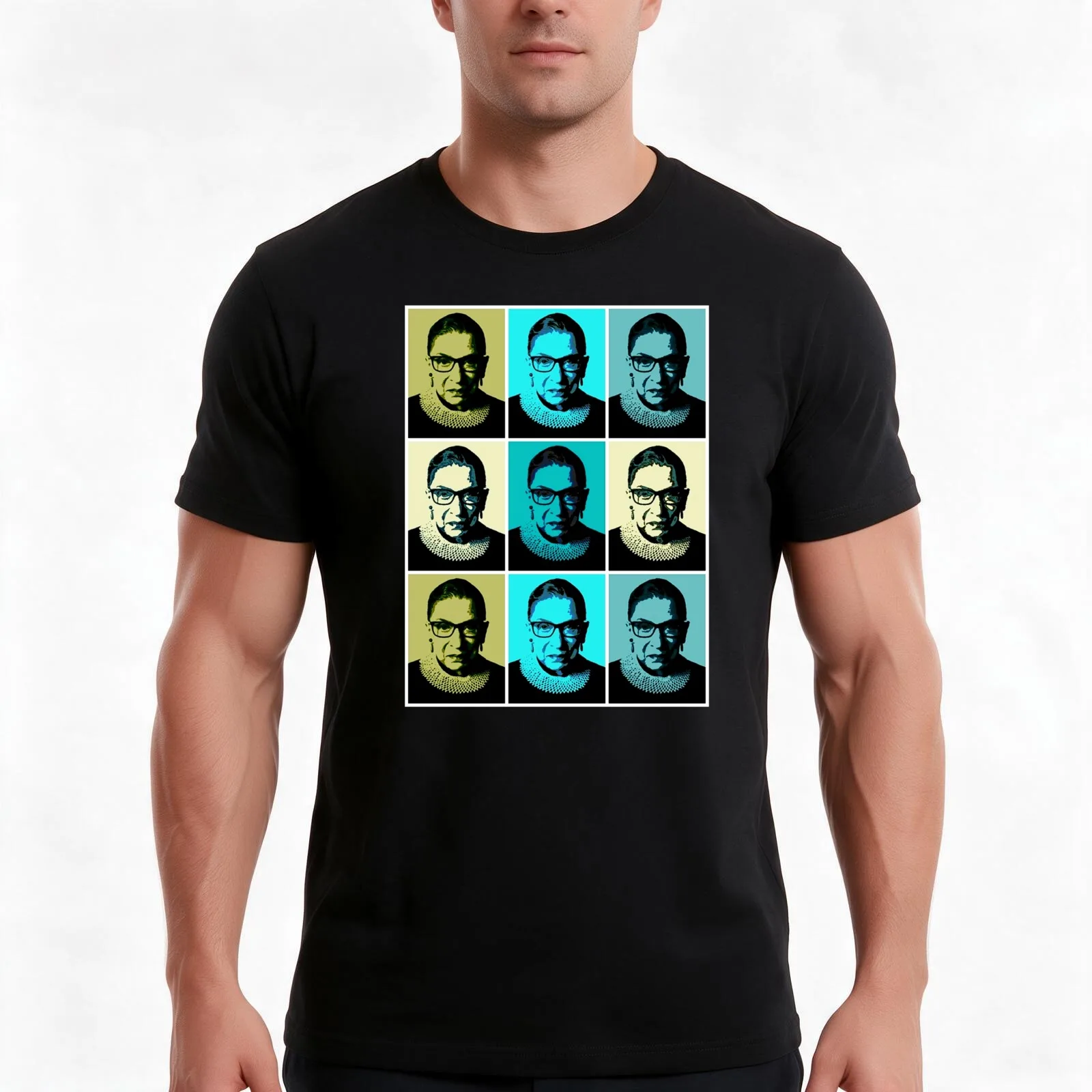 RBG - Greens - I Dissent T-Shirt Summer Casual Cotton Tee Oversized Streetwear Tops Vintage Graphic Print Unisex Men Women