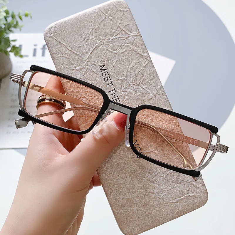 Neue Retro-Sonnenbrille mit kleinem quadratischem Rahmen für Herren, einzigartige Brille mit Metallrahmen, modische Street-Style-Sonnenbrille