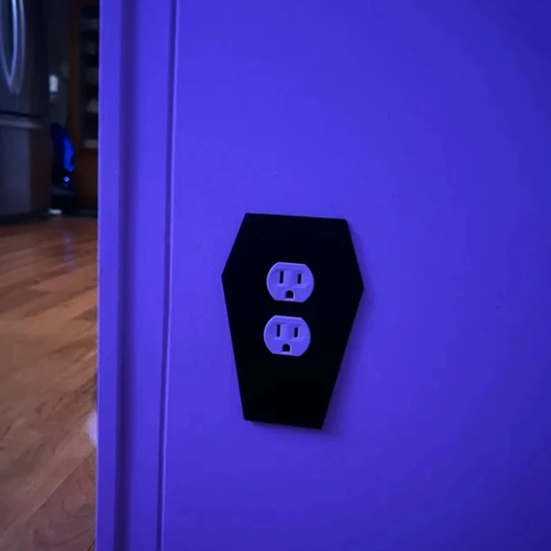 Coffin Light Switch Cover Wall Plate Casket Outlet Switch Plate Gothic Home Decor Spooky Halloween Switch Cover
