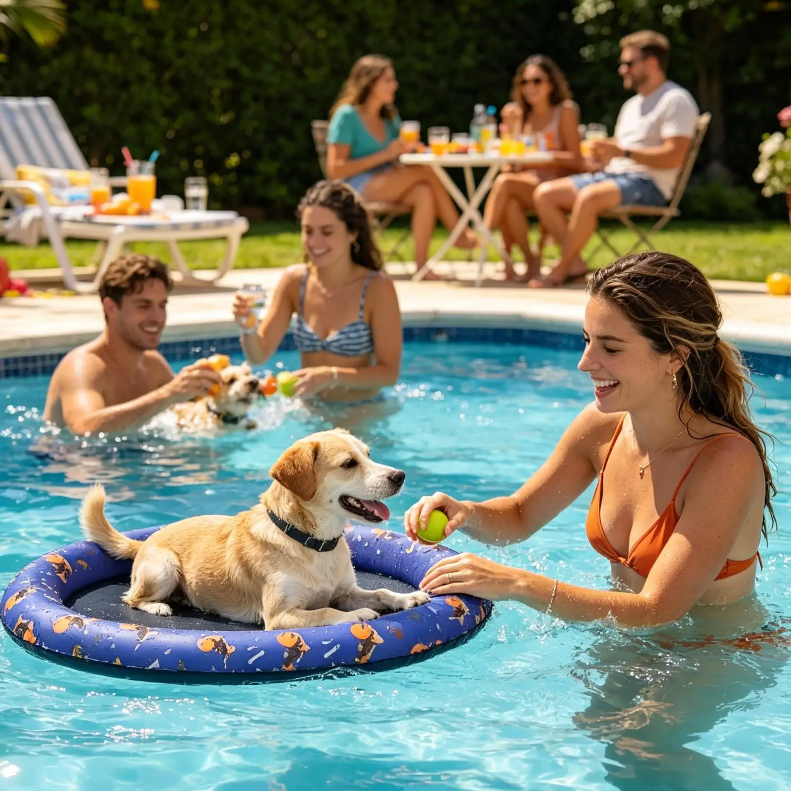 

Dog Float Tear-Resistant Inflatable Raft Dog Raft For Cat Puppy Water Swimming Lake Summer River Pond Beach Outdoor