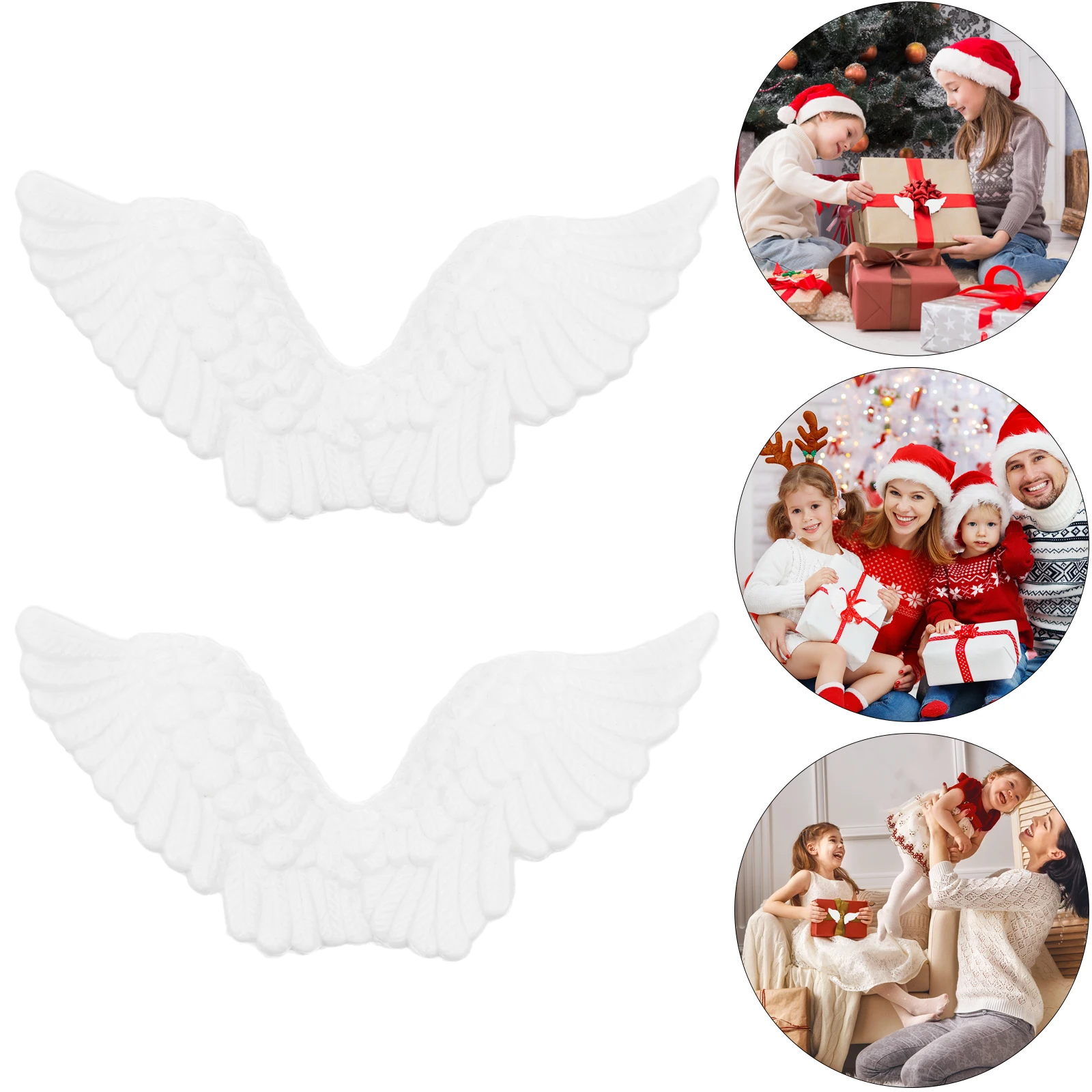 

24Pcs Plastic Accessories White Christmas Craft Ornaments Decoration Supplies