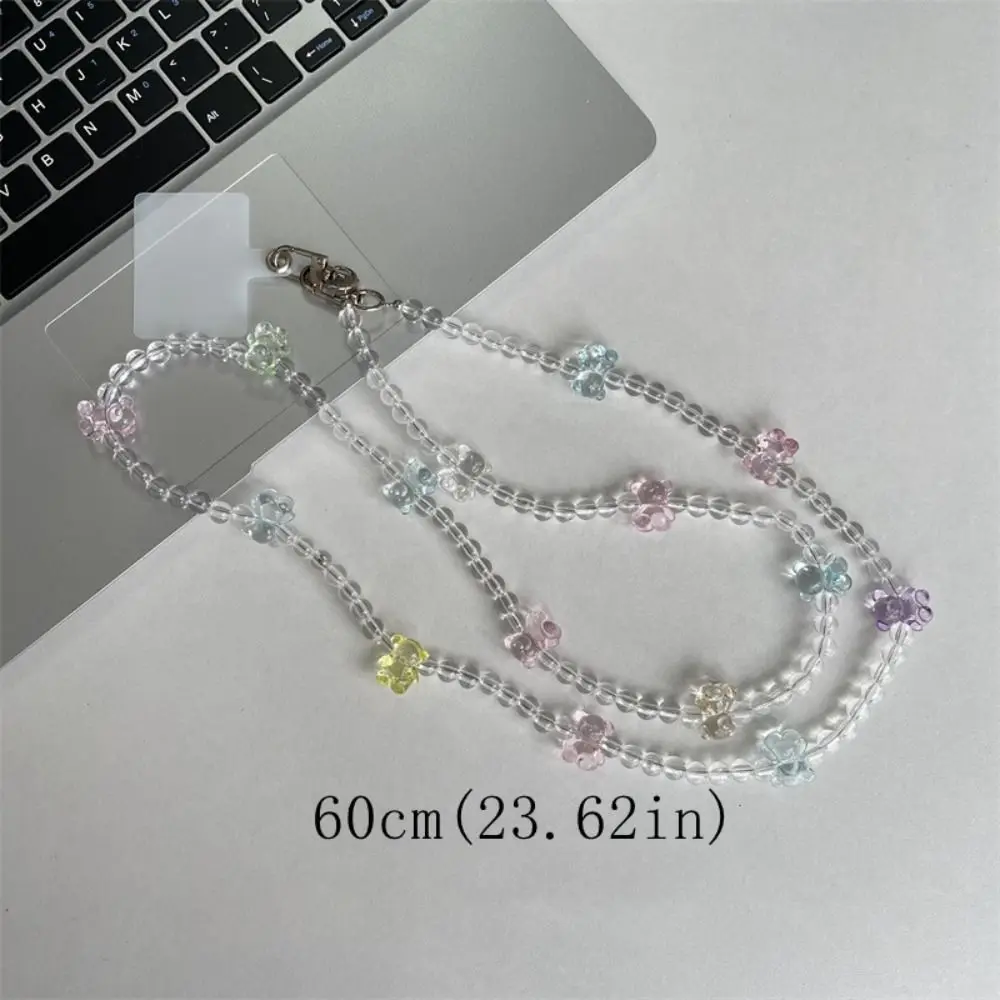 جراب هاتف ديكور القوس طويل Crossbody سلسلة هاتف القلب طويل سلسلة هواتف المحمول الخرز الاكريليك الخرز شريط لتعليق الهاتف المحمول حقيبة قلادة #6