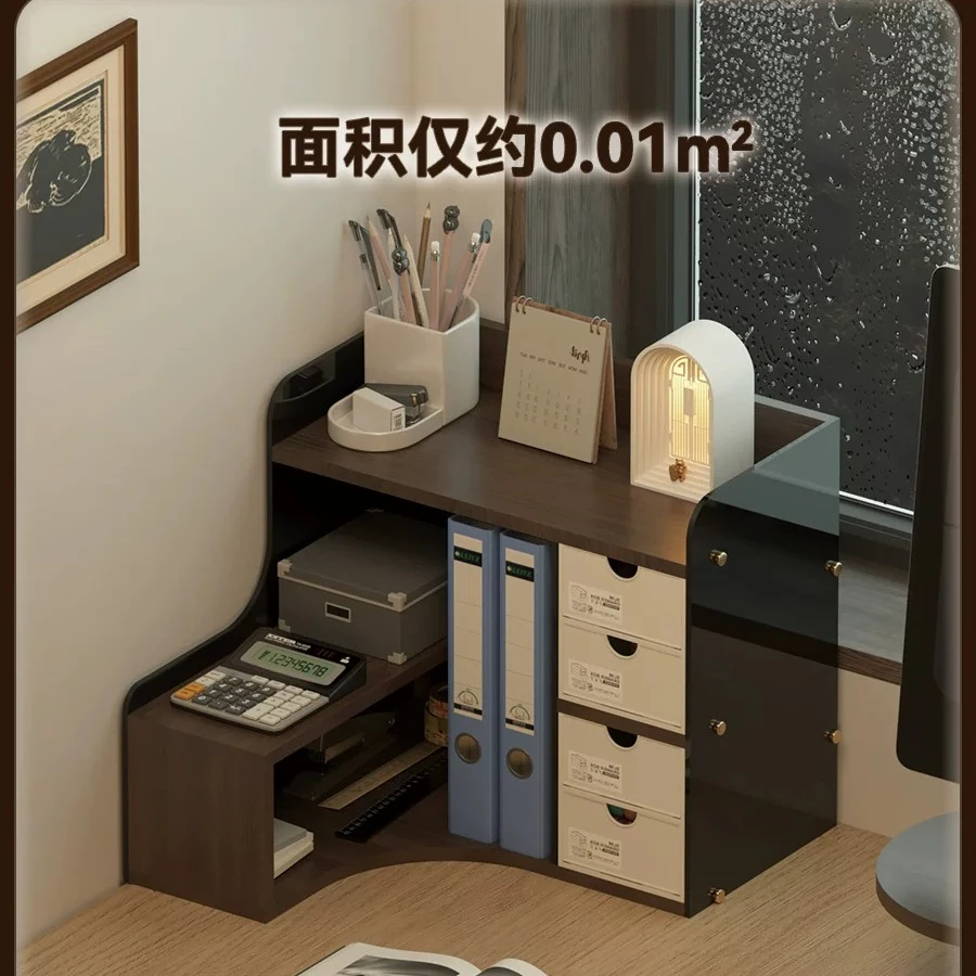 Corner  Desktop  Storage Shelf,  Vanity Drawer  Organizer For Perfume  &  Cosmetics, Multi-functional Office Desk Storage Holder