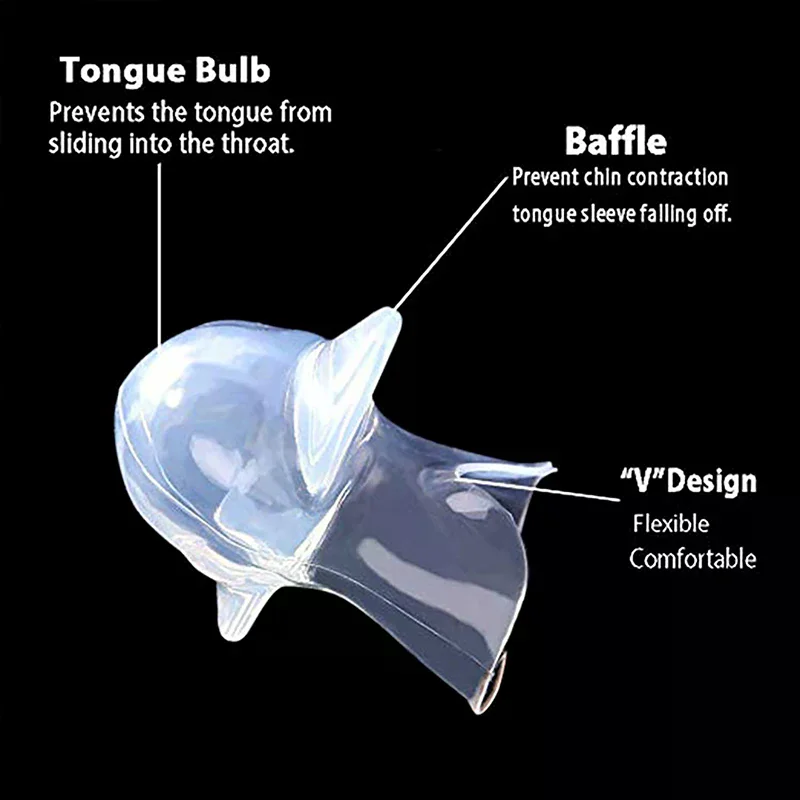 1PC  Silicone Anti Snoring Device Apnea Aid Snoring Tongue Retainer Anti Snoring Mouthpiece