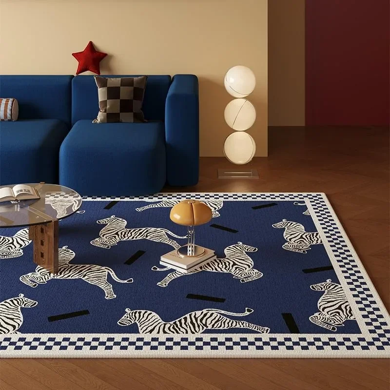 Carpet for Living Room Orange Zebra Large Area Bedroom Bedside Rugs Light Luxury High-end Sofa Coffee Table Floor Mats Ковер 러그