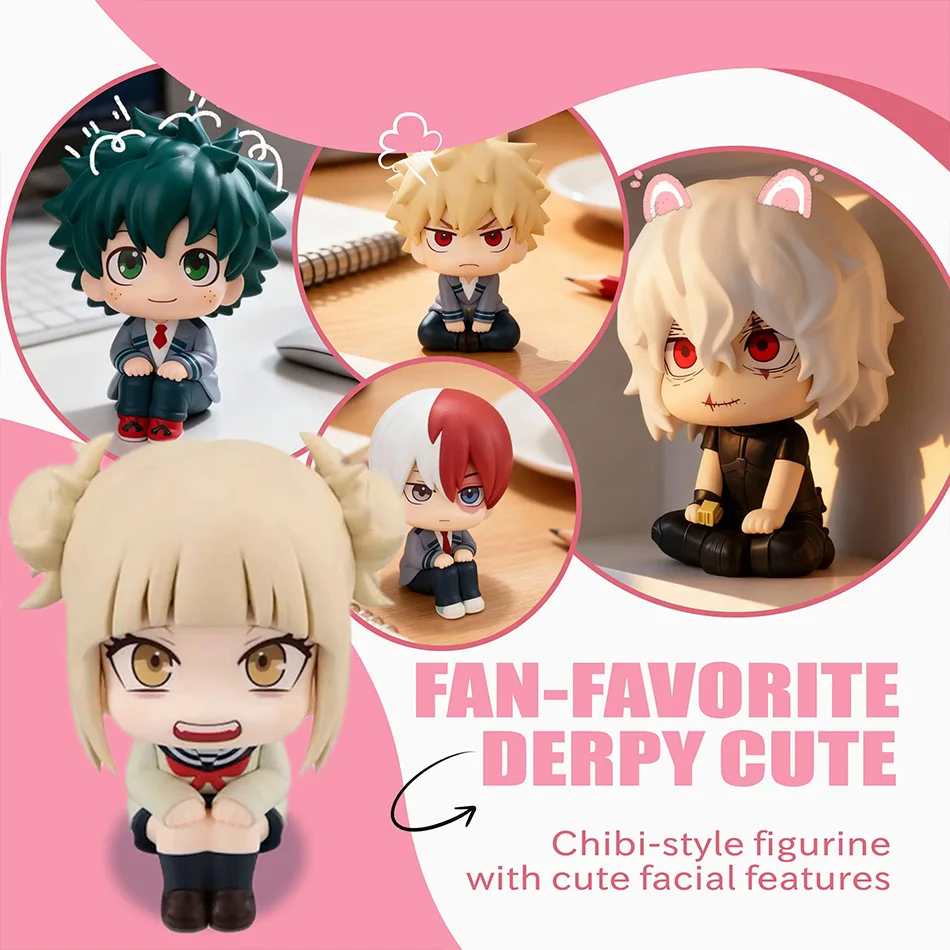 2026 HOT Version My Hero Academia (MHA): Himiko Toga/Izuku Midoriya/Katsuki Bakugo Niedliche Chibi PVC-Figur |   Sammelbares Spielzeugmodell