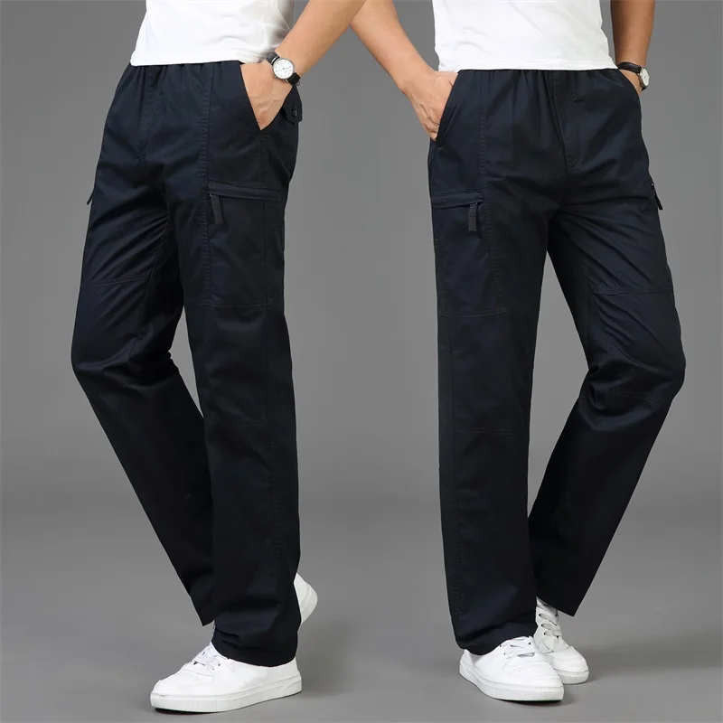 2024 Autumn Fashion Men Pants Casual Cotton Long Pants Straight Joggers Homme Big Size 5XL Comfortable Loose Trousers for Men