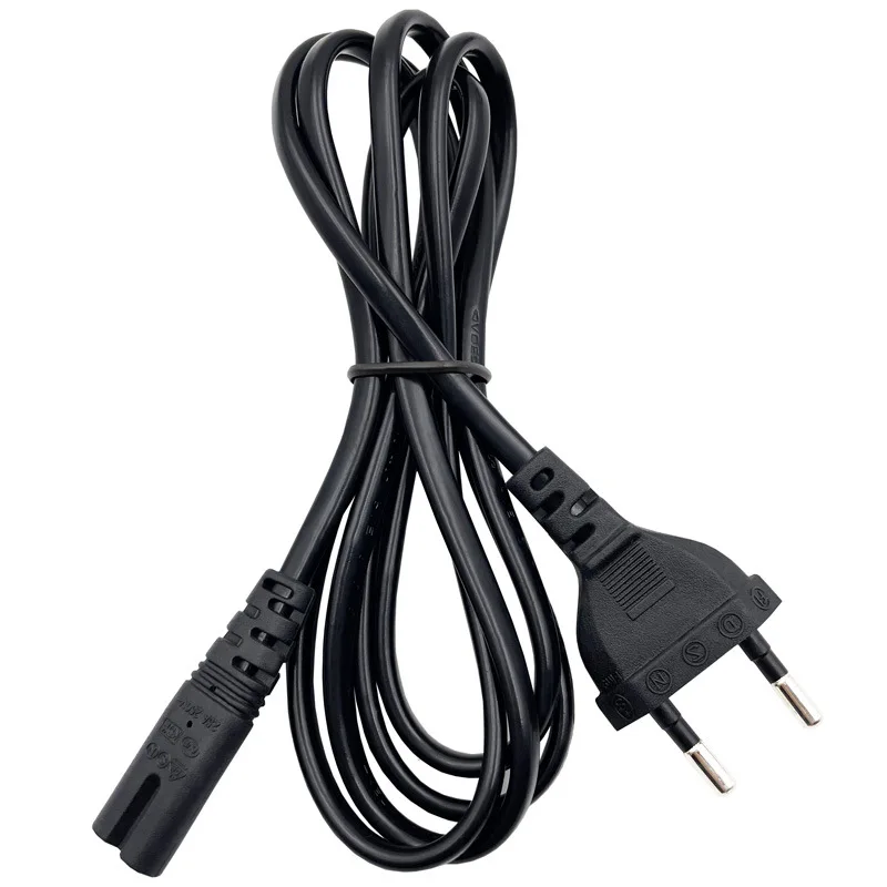 

1.5M EU Power Cable 2pin IEC320 C7 Power Extension Cord For Dell Laptop Charger Canon Epson Printer Radio Speaker PS4 XBOX One S