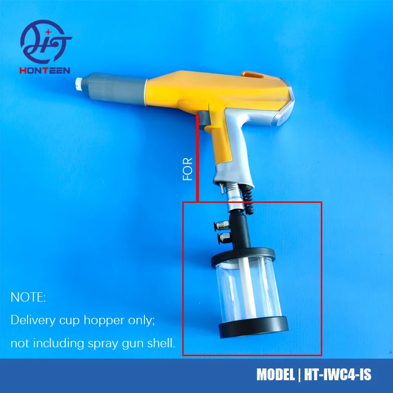 Portable Test Powder Coating Spray Gun Cup Hopper Mini Bottom Suction Fludizing Barrel Tank For Lab Use Purpose
