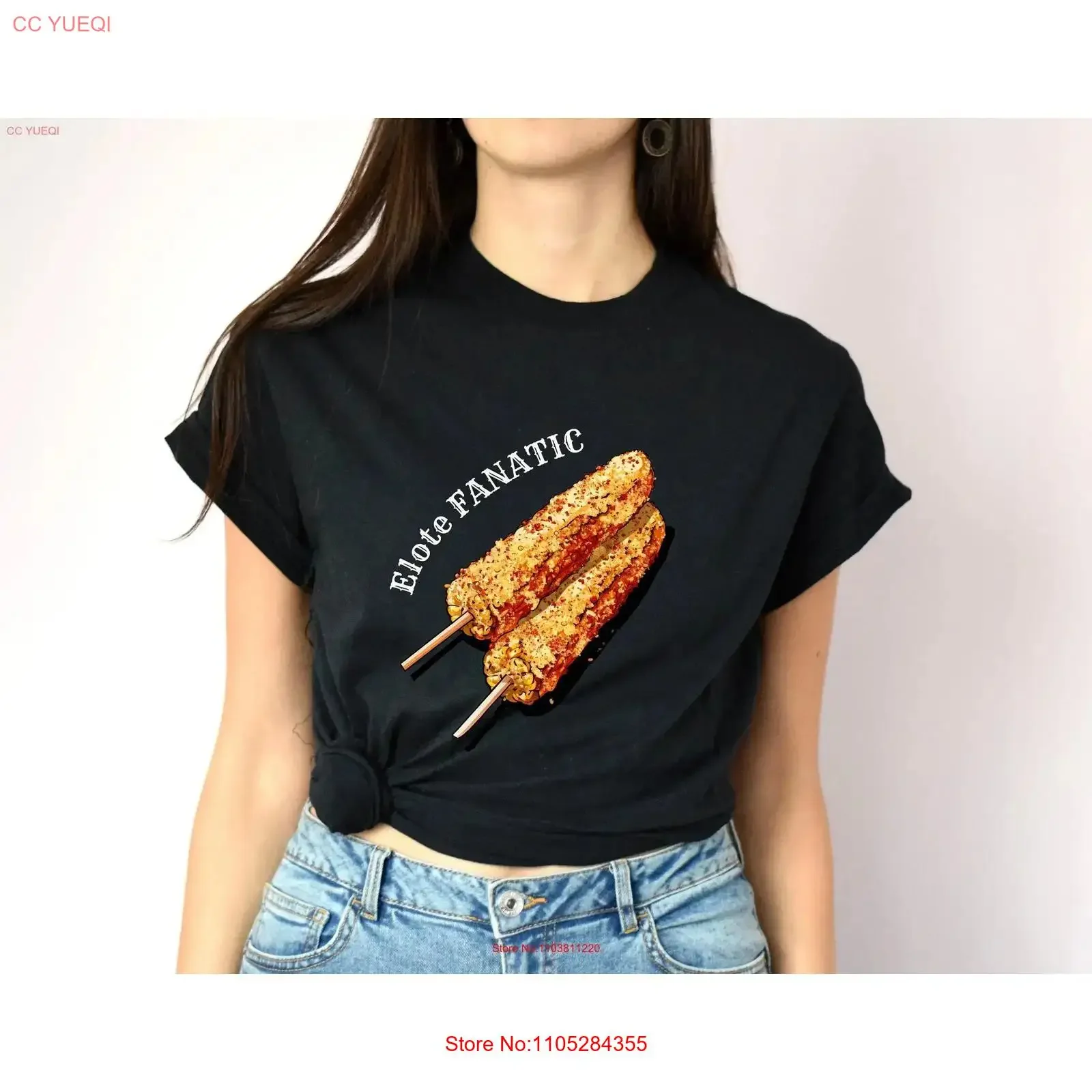 Elote Fanatic T Shirt vintage Washed designer clothes Versatile fashion Unisex Breathable graphic streetwear Casual