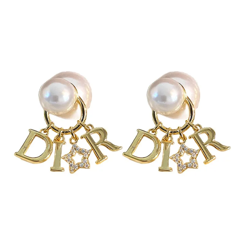 أقراط اللؤلؤ الأمامية والخلفية على الوجهين، أقراط فاخرة خفيفة متفجرة، أقراط Xiaoxiang للنساء