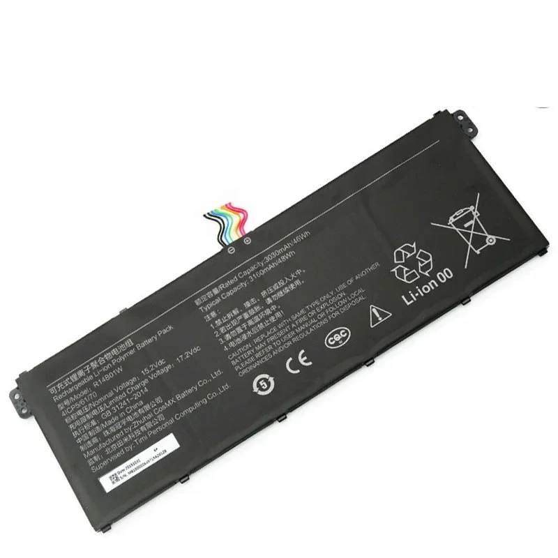 Für Xiaomi RedmiBook 14/16 XMA1901-AA/AG R14B01W Laptop Tablet 15,2 V 3220 mAh Batterie