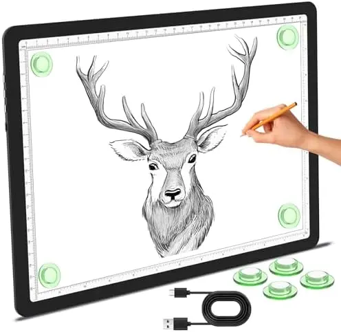 

Магнитный световой планшет Phylosal A4 – световой бокс с питанием от USB для трафаретной печати и рисования, для рукоделия, работы с винилом – черный