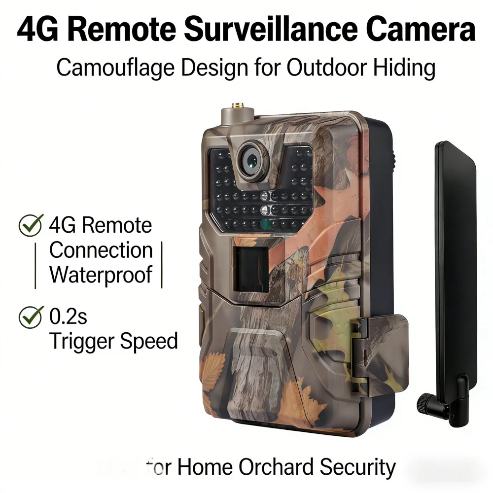 4G 120MP 4K APP Trail Camera 4K Live Broadcast  FREE Cloud Service Hunting Photo Traps Wildlife Cameras Night Vision HC900PRO