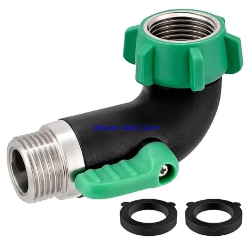 57BE Garden Hose Shut Off Valves Quick Install 3/4Inch Stainless Steel Valves Fitting