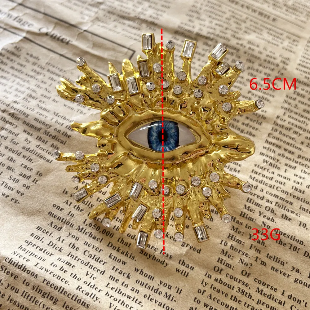 Barocke Mode-Ohrringe aus Legierung mit großen Augenmotiven für Damen, übertriebene Statement-Ohrringe, Accessoires – Detail 3