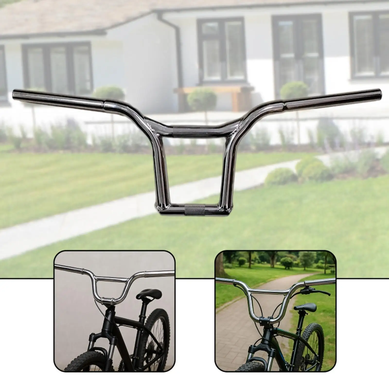 

Off Road Bike Handlebar Comfortable Gripping Elegant Riser Bar Replace Part for Bicycling Riding Accessory Repair Maintenance