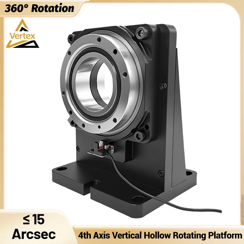 Fourth axis hollow rotating platform Circular Positioner Precision Motorized Rotation Stage CNC Electric Turntable Disc 4th Axis
