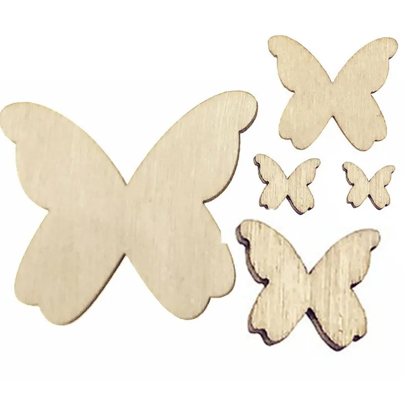 

10-60mm Wooden Butterfly Pattern Scrapbooking Art Collection Craft for Handmade Birthday Christmas Holiday Decor Wooden Hanging
