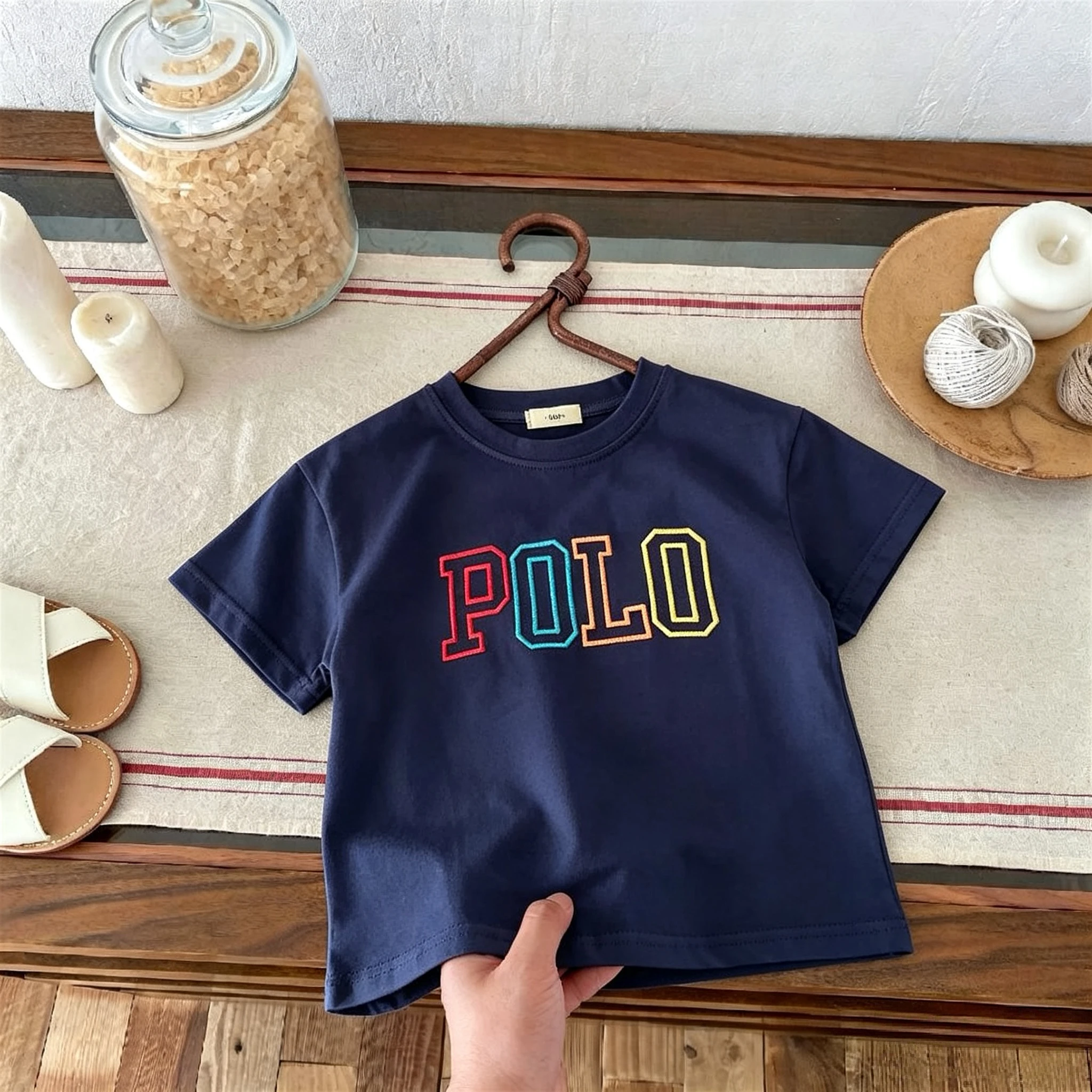 Summer Children's Wear Short Sleeve Tops Tees Simple Fashion Baby Girl Boy Casual Loose Crewneck T Shirts Kids Clothes Tshirt