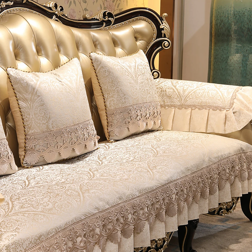 Retro Non-slip Sofa Cushion Seasons Universal Luxury Sofa Cover Armchair Towel Home Furniture Protector Jacquard Sofa Slipcover