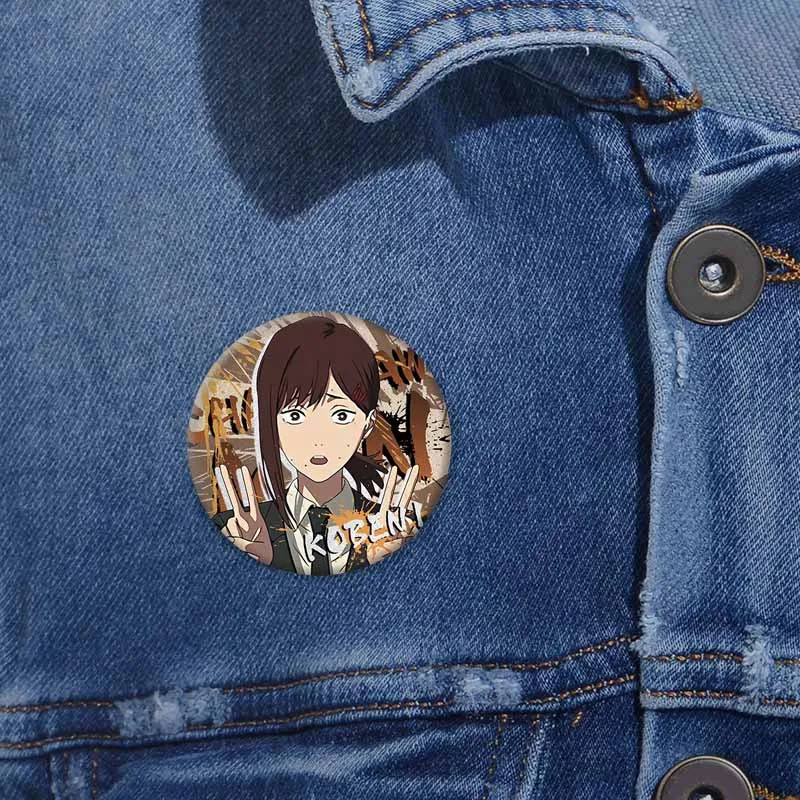 50mm Creative Chainsaw Man Anime Figure Brooch Power Denji Makima Aki Hayakawa Cosplay Badge Bag Pin Accessories Fans Xmas Gifts