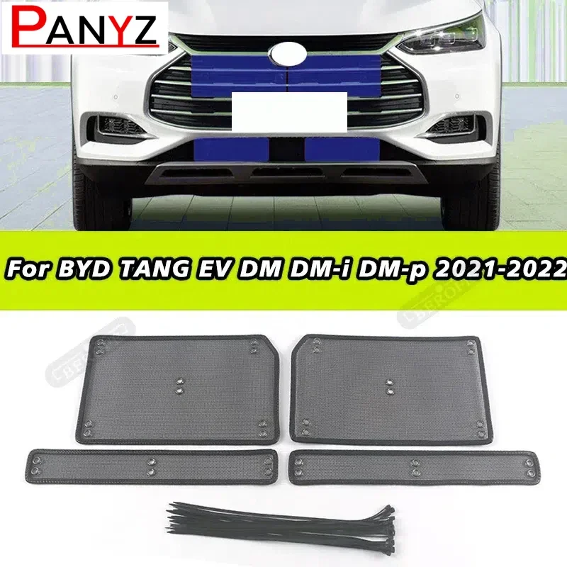 

Insect Screening Mesh Front Grille Insert Net Water Tank Engine Cover Trims Car Accessory For BYD TANG EV DM-i DM-p 2021 2022