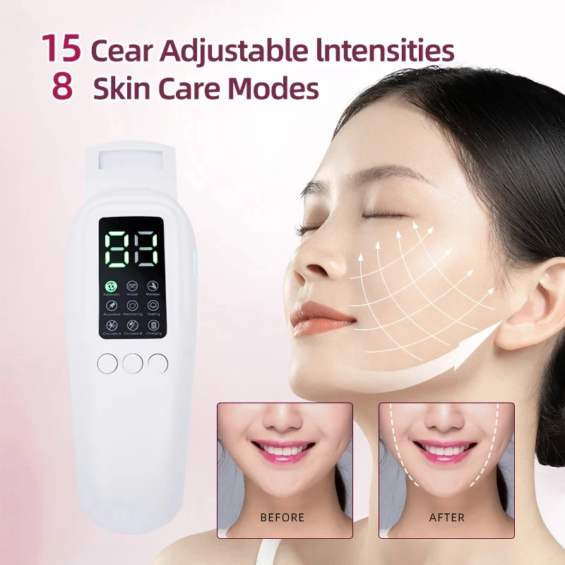 

Face Lift EMS Slimming Beauty Device Double Chin Remover Facial Massager Hot Rejuvenation Slimming Facial Contouring Device USB