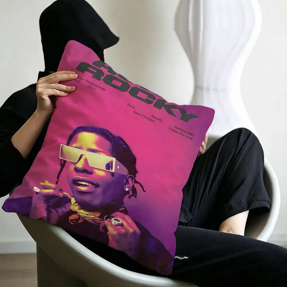 1pc A$APS Rocky ASAP American Rapper  Cushion Cover Car Throw Pillow Case For Sofa Car Christmas Gift 40x40cm 45x45cm