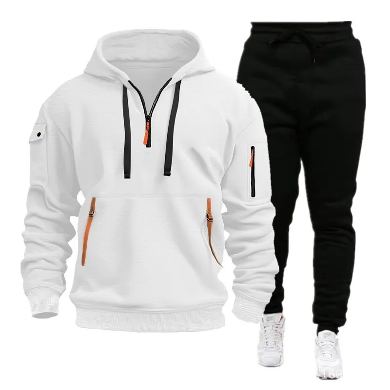 

Men's Sportswear Set 2025 Zipper Hoodie Sweatirt Pants Casual Outdoor Wear Suitable for Spring And Summer Long Sves