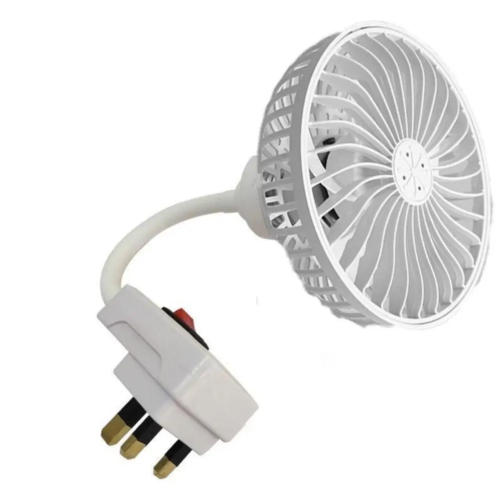360 Rotatable Socket Fan with Safety Cover Low Noise UK Plug Fan Energy Saving EU Plug Kitchen Fan for Kitchen Bathroom Dorm