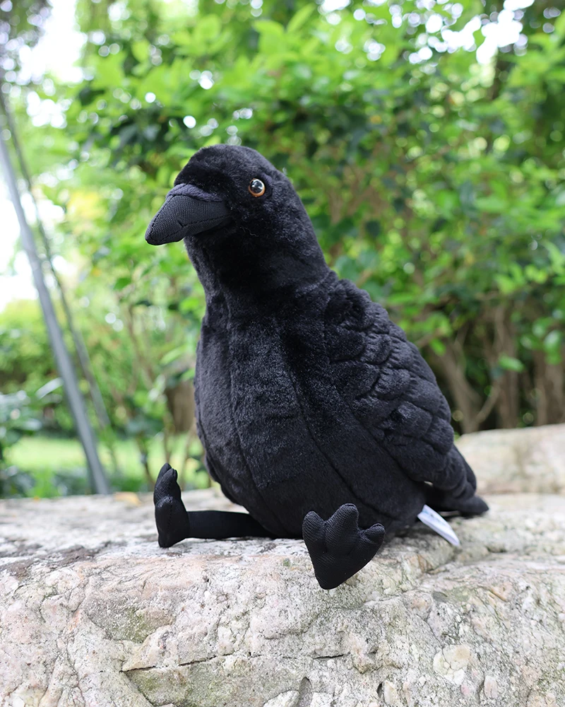 Juguetes de peluche de cuervo de pico grande para niños, pájaros