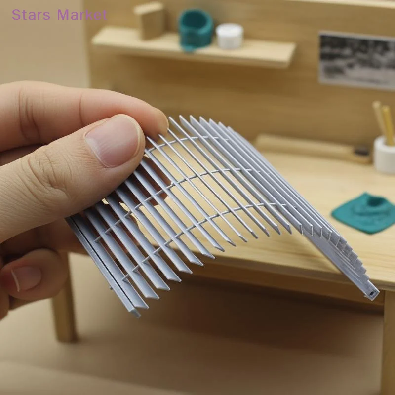 New 1Pcs 1/12 Scale Realistic Window Shutter Miniature Dollhouse Blinds Curtain Decor For Doll House & Diorama Accessories