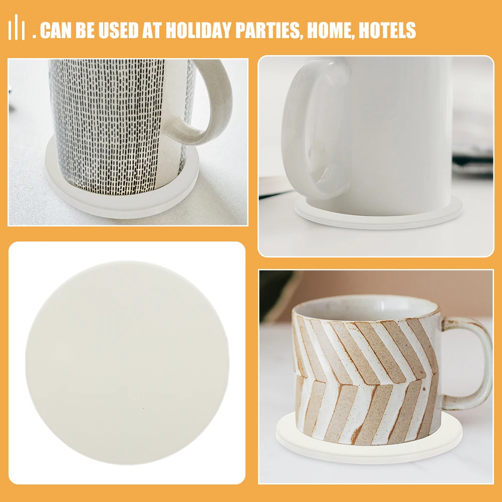 

3pcs 3 Round Ceramic Coaster Blanks 4 21 Inch Heat Transfer Sublimation Blank Cup Mats for DIY Car Home Office Decor Gifts