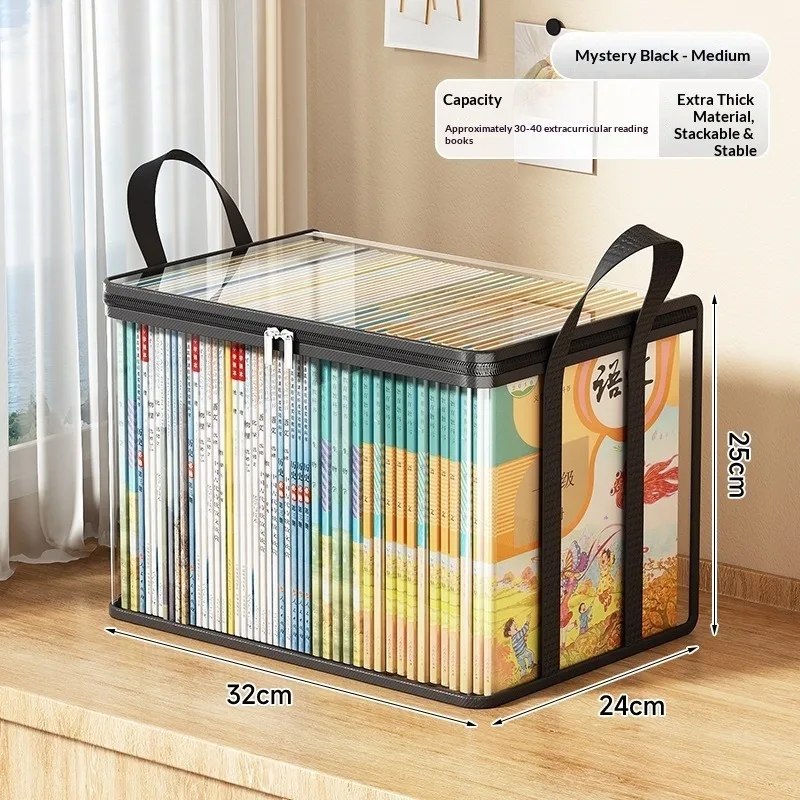 1 Stück Große Faltbare Bettwäsche-Tasche, Aufbewahrungstasche für Bettdecken und Kleidung mit PVC-Fenster, Aufbewahrungsbox & Behälter, Grau, Große Kapazität