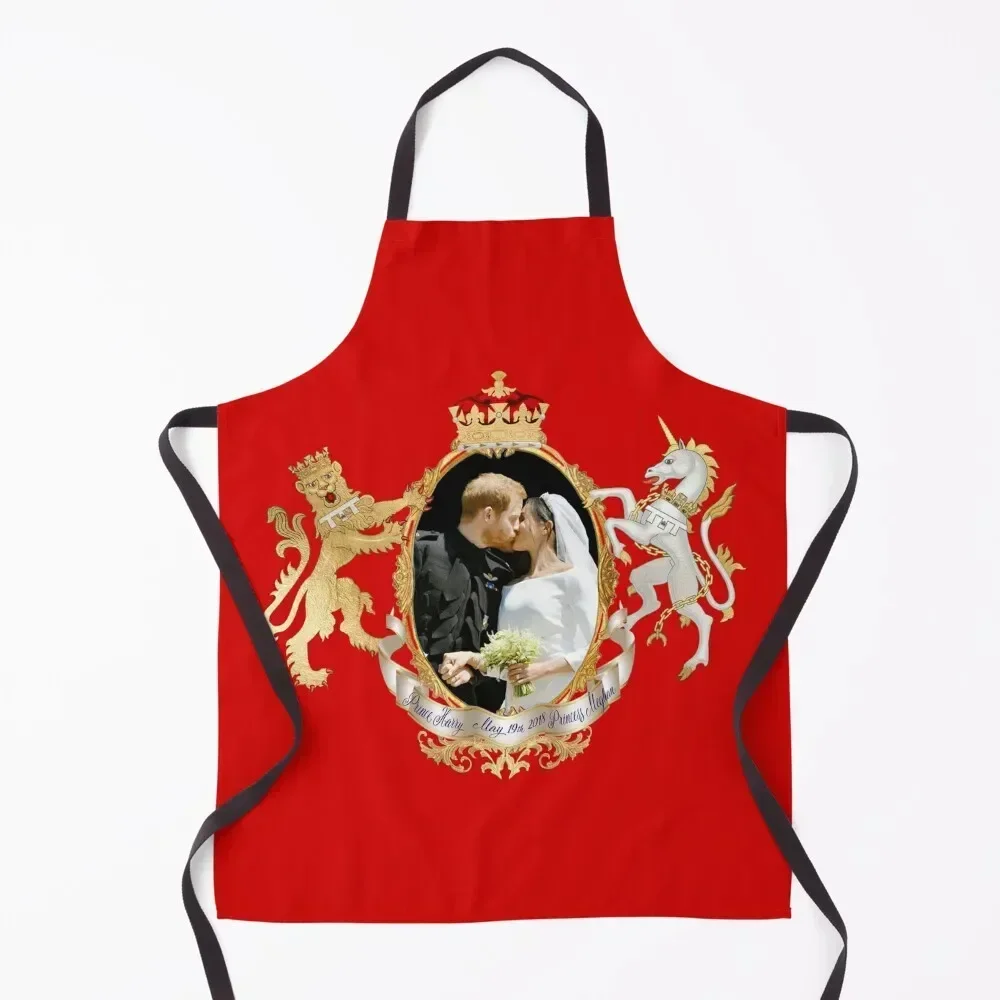 

Royal Wedding Kiss, Harry + Meghan Apron restaurant accessories professional hairdresser Kitchen Front Apron