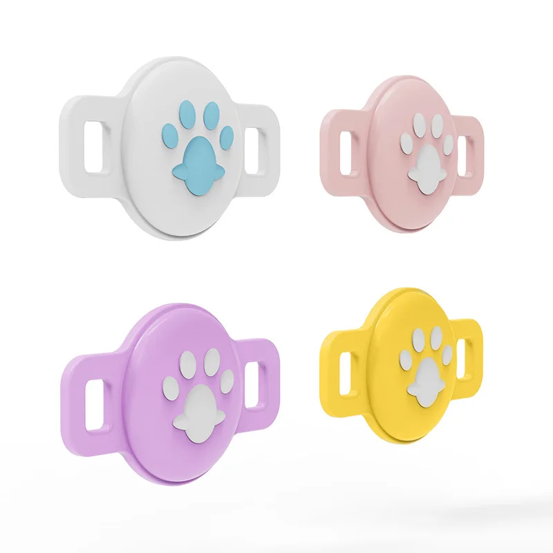 For Airtag Protective Case Cute Silicone Cover Suitable For Dog Cat Collar Anti-lost Anti-scratch Anti-fall Pet Accessories