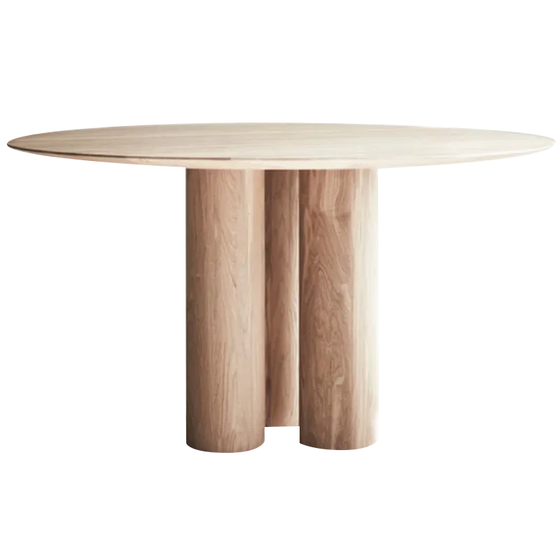 

Round Table Simple Living Room Home Small Apartment Light Luxury Dining Table Oak round Dining Table