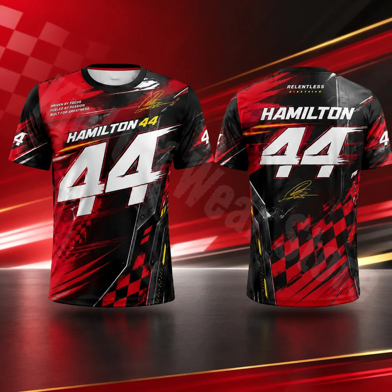 Hamilton 44 Herren-T-Shirt, Sommer-Rennsport-Design, Grafik-T-Shirt, Streetwear, Freizeitshirt, Motorsport-Fanartikel, Unisex, für Männer und Frauen, Geschenk. – Detail 11