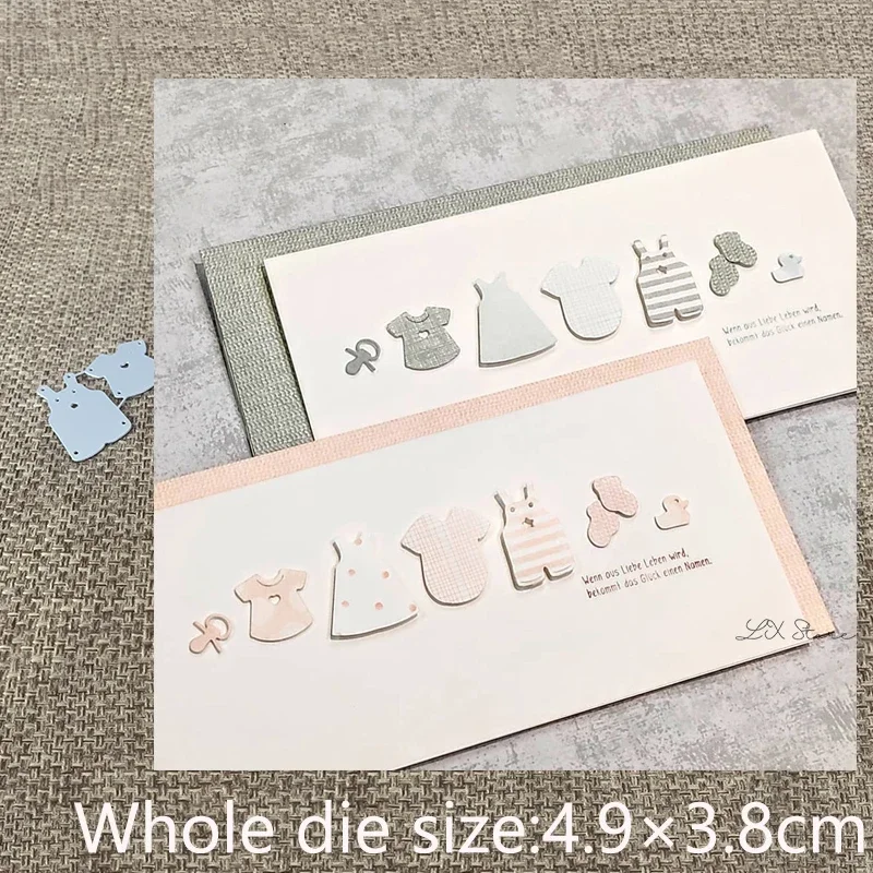 XLDesign Craft Metal Cutting Die mold 2pcs baby clothes decoration scrapbook Album Paper Card Craft Embossing die cuts