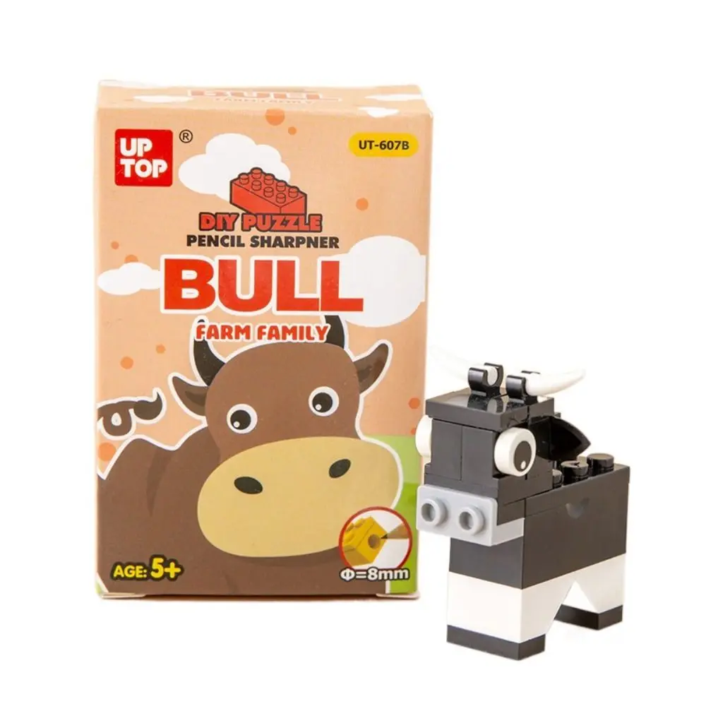 

Animal Shape Building Blocks Pencil Sharpener Puzzle Toys Drawing DIY Assembly Pencil Sharpener Sketching Writing