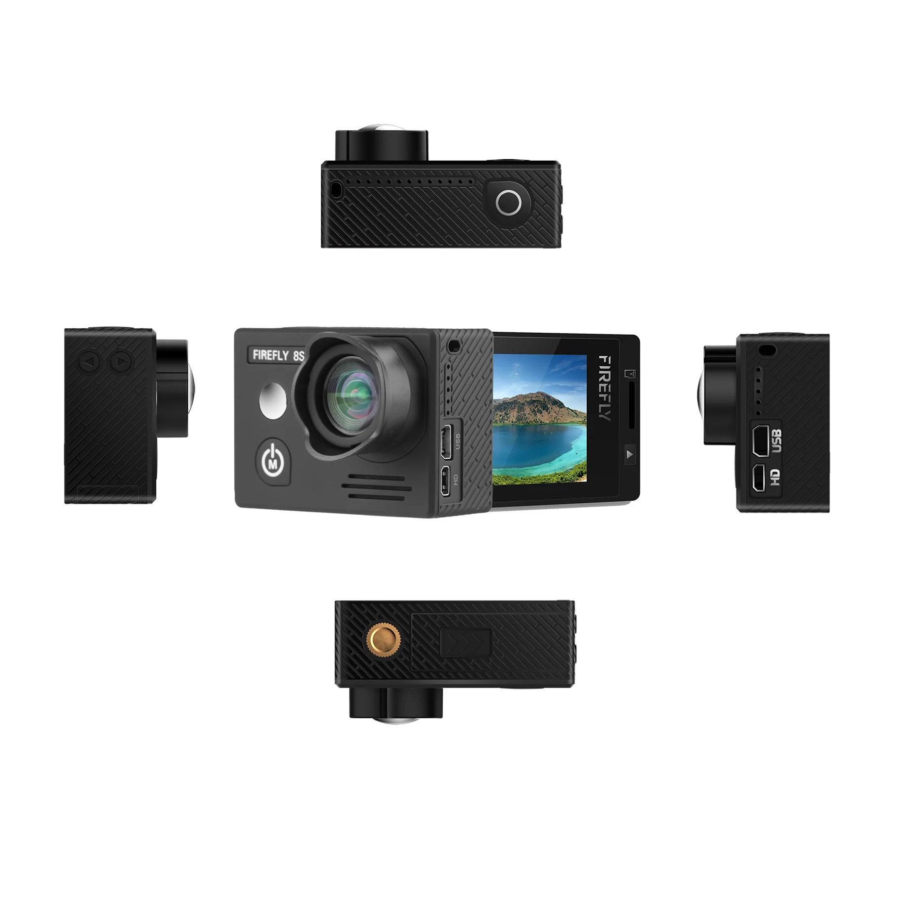 Convenient Mini Action Sport Camera for Extreme Sports 1080 HD 4K Waterproof for Bluetooth WiFi Shake Proof for Outdoor Vlogging